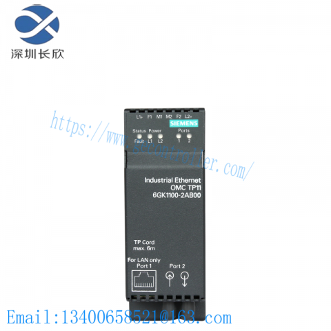 SIEMENS 6GK1 100-2AB00 Optical Media Converter, TP11 Ethernet Module