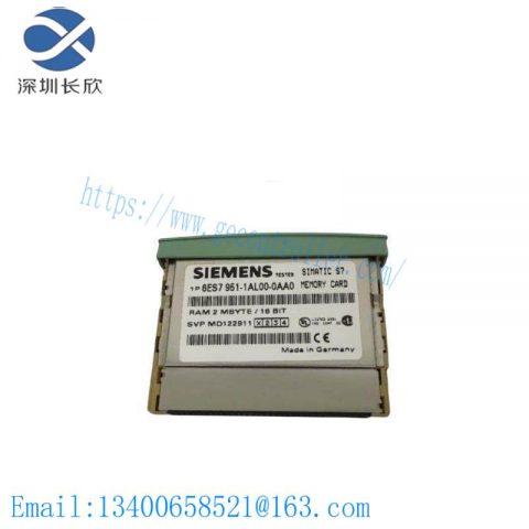 Siemens 6ES7951-1AL00-0AA0: Simatic S7 RAM Memory Card, Designed for Efficient Data Storage Solutions